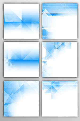 国外蓝色酷炫几何拼接背景素材图片