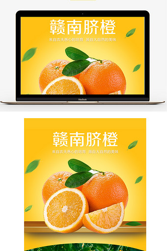淘宝橙子食品简约大气天猫详情页模板图片