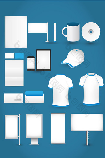 空白VI企业形象设计模板图片