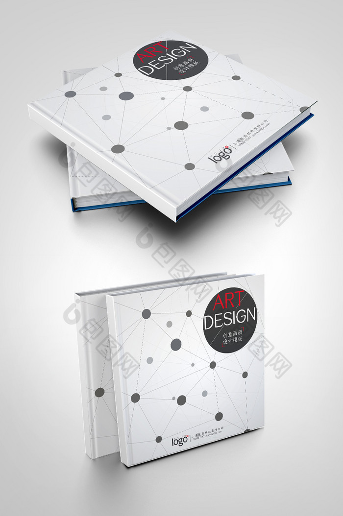 黑白商务画册画册封面设计图片