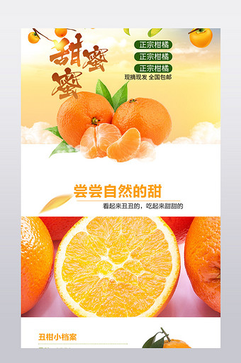 淘宝天猫水果脐橙描述详情页描述模板图片