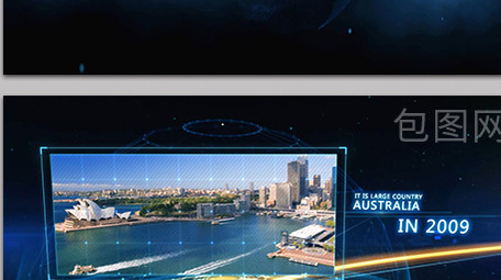 粒子光线轨迹企业发展历程图文片头AE模板