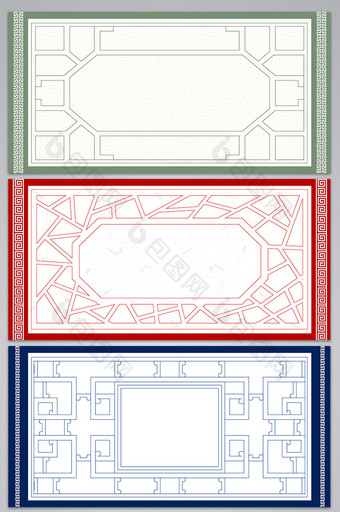 矢量中国风古典边框纹理背景图片