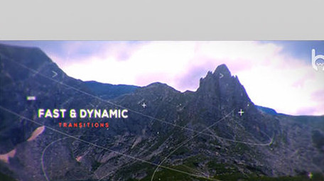 线条数字视差动画照片相册图文片头AE模板