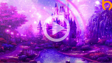 唯美彩虹城堡梦幻仙境童话led背景视频