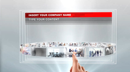 手势触屏风格企业商务宣传推广包装ae模板