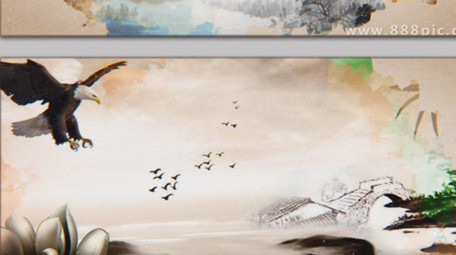 中国风水墨画风格<strong>图文</strong>展示AE模板