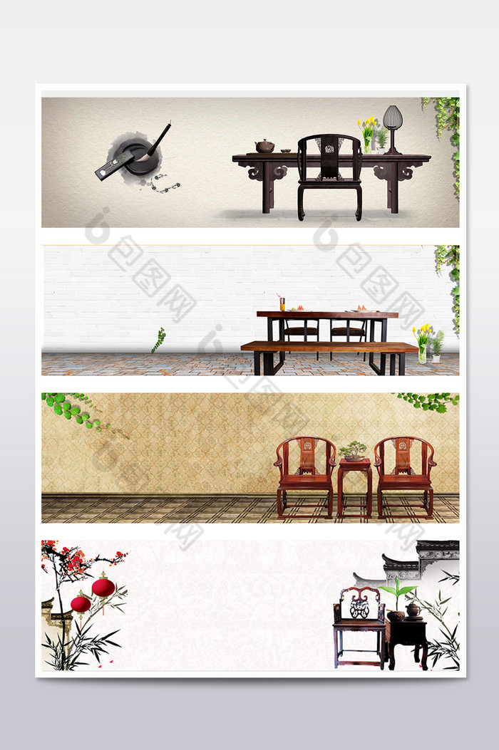复古中国风家具banner图片图片