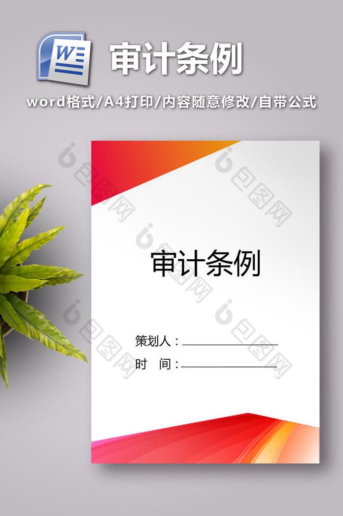 审计条例word模板图片图片