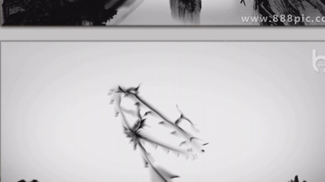 中国风水墨山水龙腾飞舞片头会声会影模板