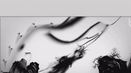 中国风水墨山水龙腾飞舞片头会声会影模板