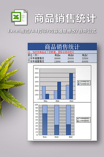 公司商品销售统计表图片