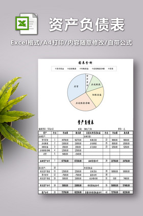 公司企业资产负债表