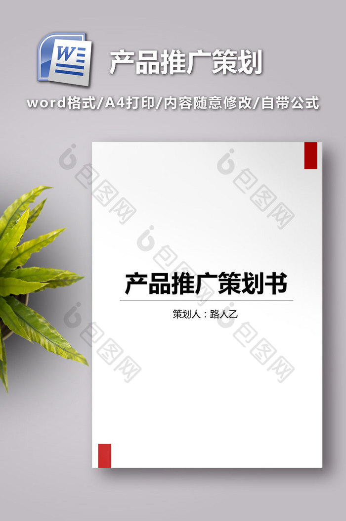 产品推广策划word模板图片图片