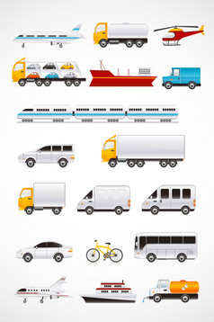 精美卡通交通工具素材下载