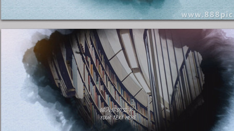 古典水滴渲染水墨晕染效果片头会声会影模板