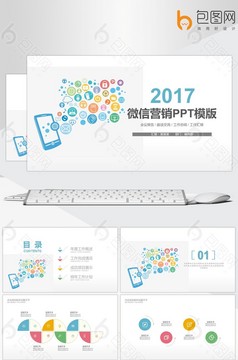 微信营销策划工作汇报动态ppt模板