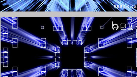 动感万花筒快节奏空间变幻舞台循环DJ视频