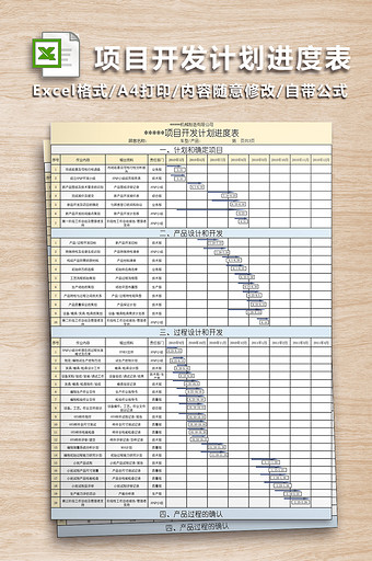 项目开发计划进度表图片