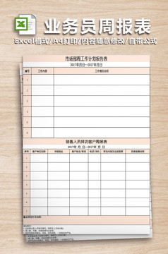 销售每周报表模板