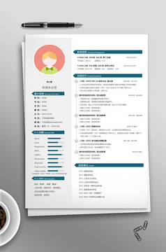 蓝色大气新媒体运营简历word简历模板