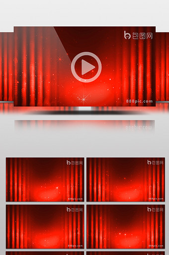 红色光柱中间穿行红色循环背景高清视频素材图片