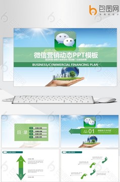 微信营销策划工作汇报动态ppt模板