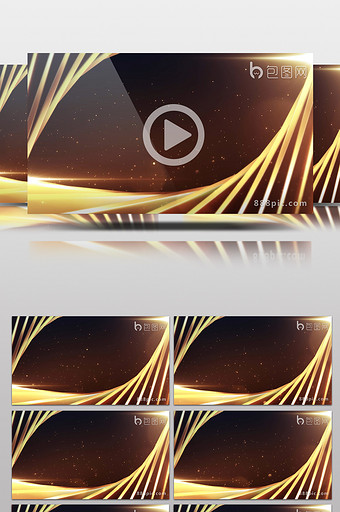金色条纹颁奖庆典暗纹循环背景高清视频素材图片