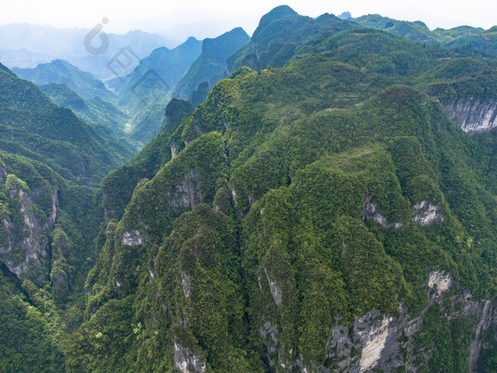 湖南张家界山川悬崖峭壁山谷