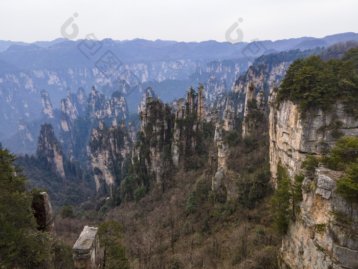 湖南张家界武陵源风景区航拍摄影图