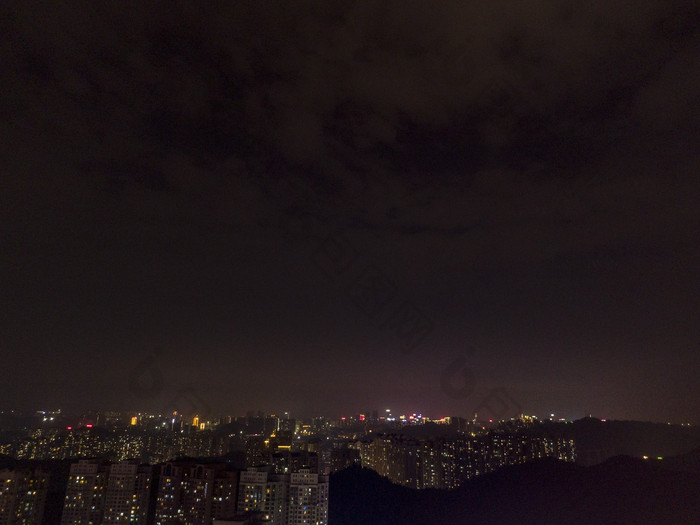 贵州贵阳花果园夜景航拍摄影图