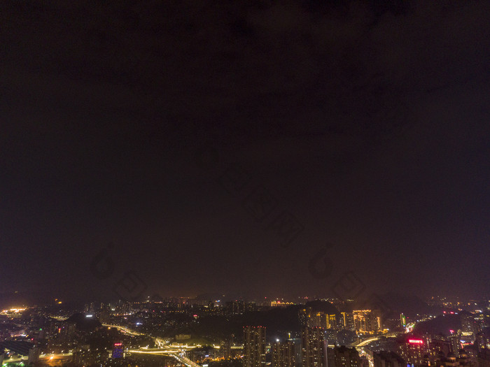 贵州贵阳花果园夜景航拍摄影图