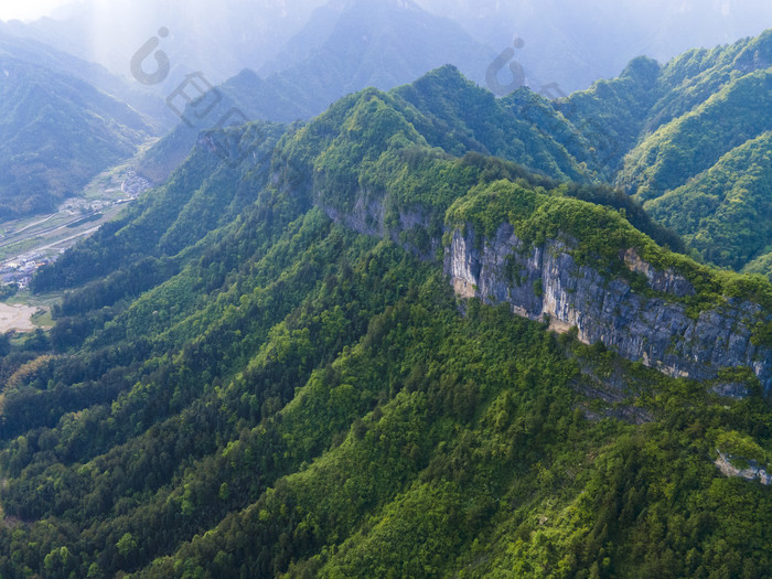 湖南张家界天门山景区航拍摄影图