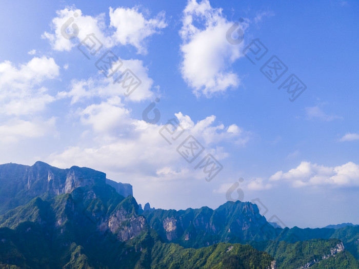 湖南张家界天门山景区航拍摄影图