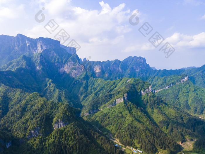 湖南张家界天门山景区航拍摄影图