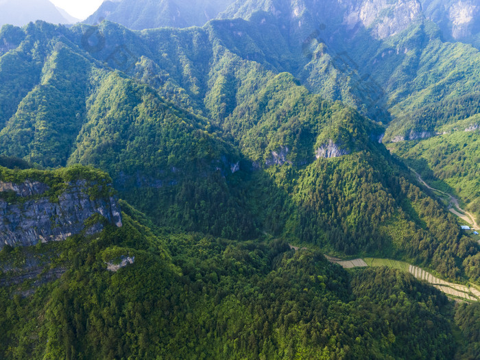 湖南张家界天门山景区航拍摄影图