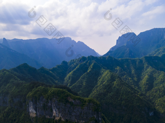 湖南张家界天门山景区航拍摄影图