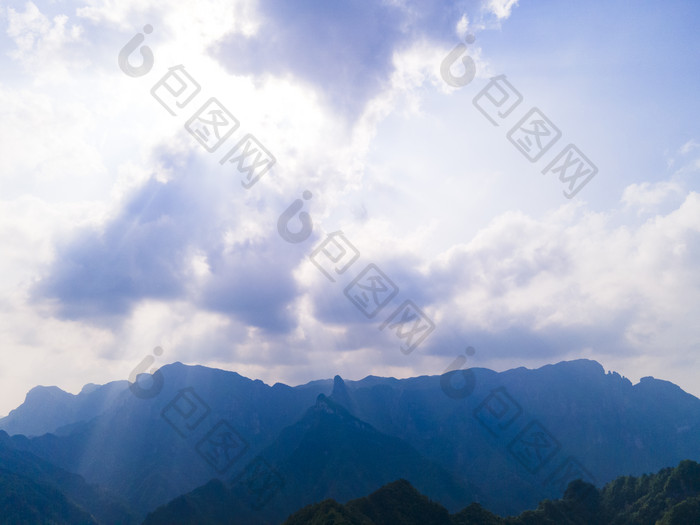 湖南张家界天门山景区航拍摄影图