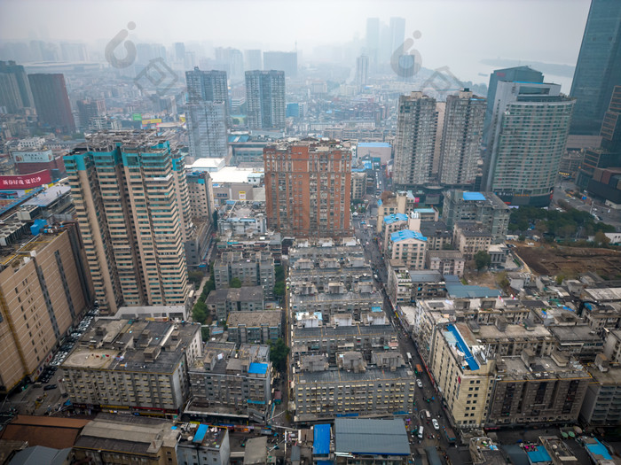 湖南长沙老城区建筑航拍摄影图