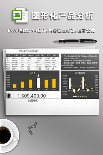图形化产品数据分析表图片