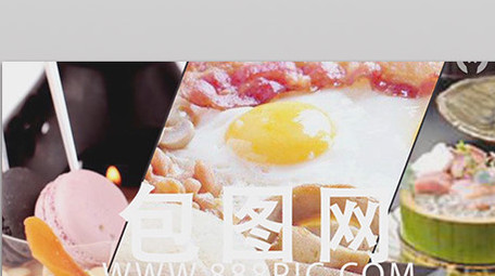 切割<strong>图文</strong>展示美食AE模板
