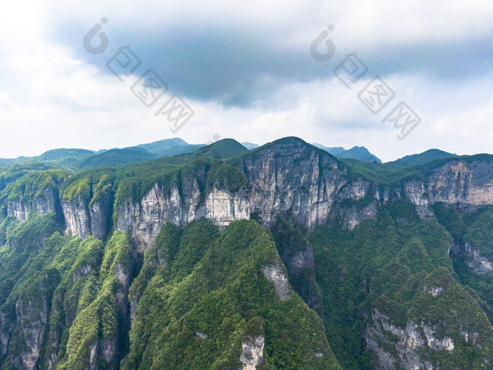 湖南张家界山川悬崖峭壁山谷