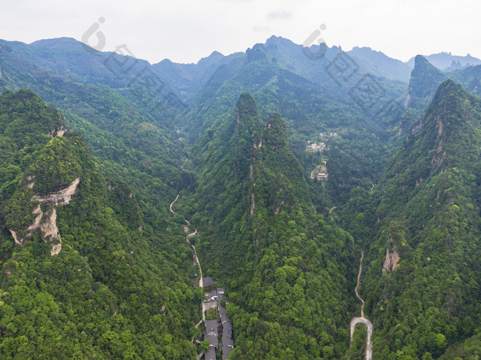 湖南张家界武陵源景区宝峰湖风景区航拍摄影