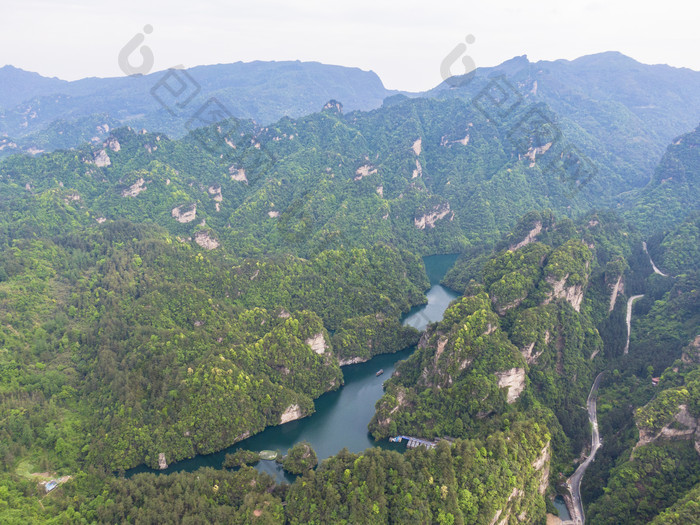 湖南张家界武陵源景区宝峰湖风景区航拍摄影