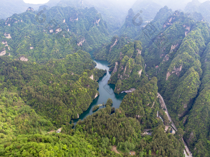 湖南张家界武陵源景区宝峰湖风景区航拍摄影