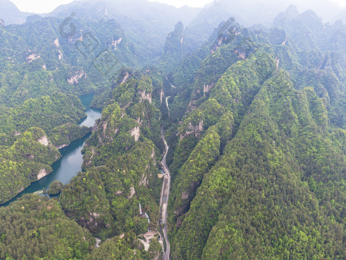 湖南张家界武陵源景区宝峰湖风景区航拍摄影