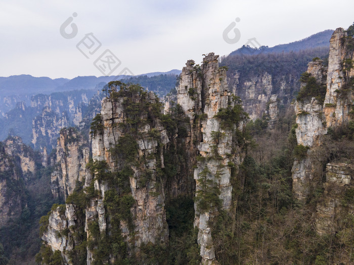 湖南张家界武陵源风景区航拍摄影图