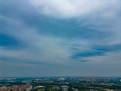 河南郑州城市风光龙子湖金融中心航拍摄影图