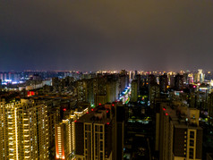 河南郑州城市夜景灯光交通航拍摄影图