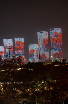 湖南长沙城市夜景灯光摄影图